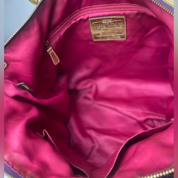 Rare Coach Poppy Signature Applique Tartan Glam Tote - Picture 3 of 16